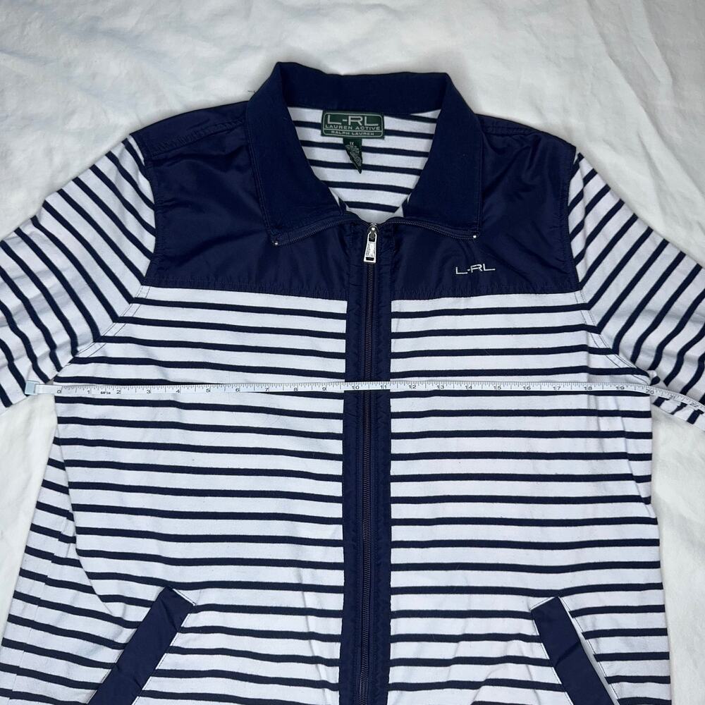 Ralph Lauren Active LRL Jacket XL Navy White Stripe Nautical Coastal Sailor 1X - Picture 7 of 14